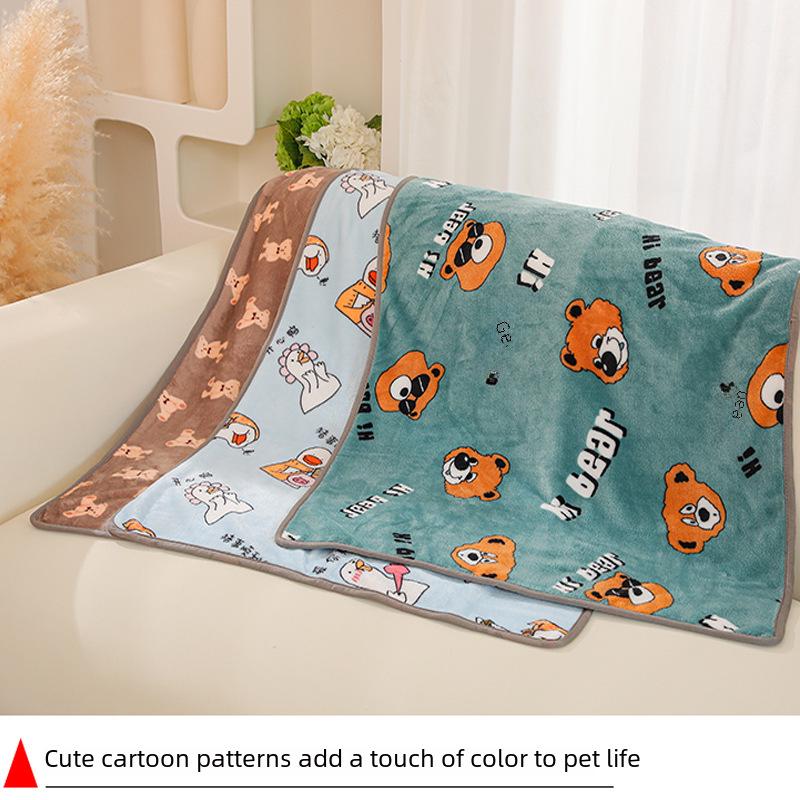 All-Season Double-Sided Flannel Pet Bed Pad and Cat Sleeping Blanket