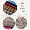 Pillow Case Home Decoration Salon Cushion Cover 50X50 Solid Pillowcase with Zipper Cotton Linen for Sofa Car Chair 45x45 40X40