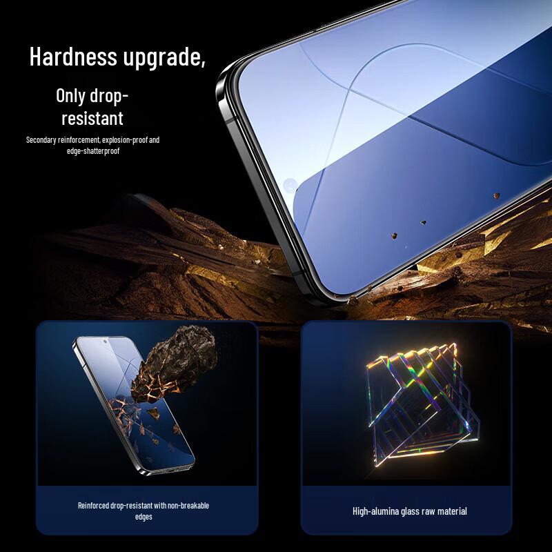 Xiaomi 14 Displayschutz aus gehärtetem Glas mit Selbstanbringungs-Set