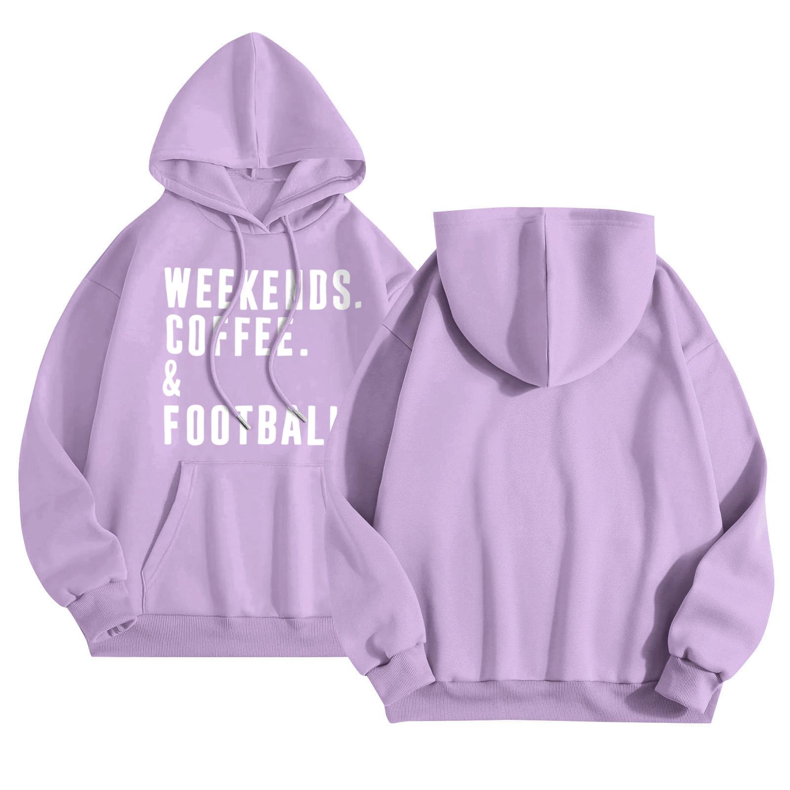 

Женская мода, повседневные универсальные повседневные толстовки, топы с длинными рукавами, толстовки XL фиолетовый