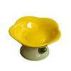 Ceramic Bowl Non-slip Flower Shape High Foot Dogs Puppy Feeder Feeding Food Water Elevated Raised Dish Pet Supplies