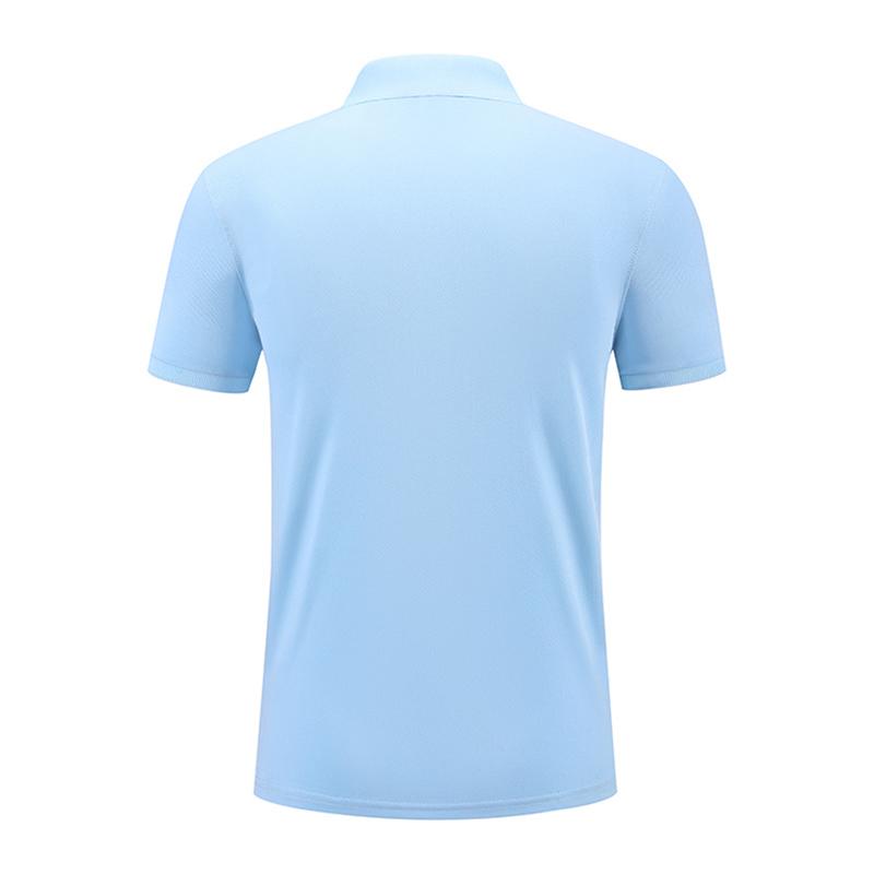 Summer Men's Solid Color Polo Shirt Short Sleeve Lapel Button Tshirts Casual Breathable Jogging Tops Cycling Suit Work Business