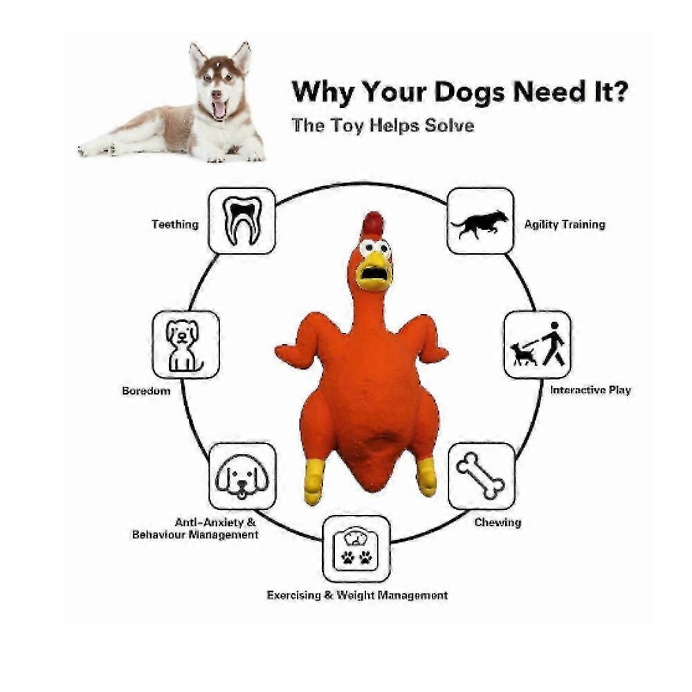 Squeaky Dog Rubber Toys Dog Latex Chew Toy Chicken Animal Bite Resistant Puppy Sound Toy Dog Supplies For Small Medium Large Dog