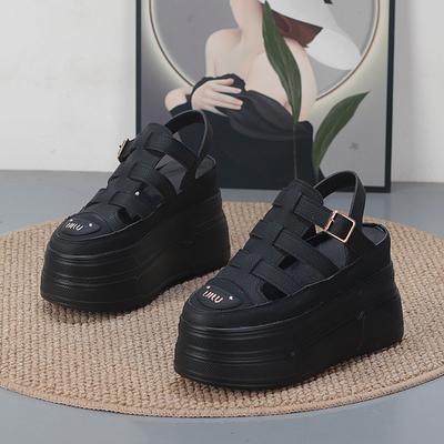 Fashion 11CM Women's Sandals Comfort Shoes Slippers Fashion Shoes Women Summer Open Toe Platform Wedge Super High Hidden Heels