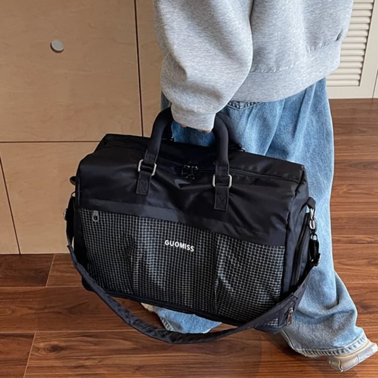 Plaid Large-capacity Travel Bag Women's Shoulder Bag