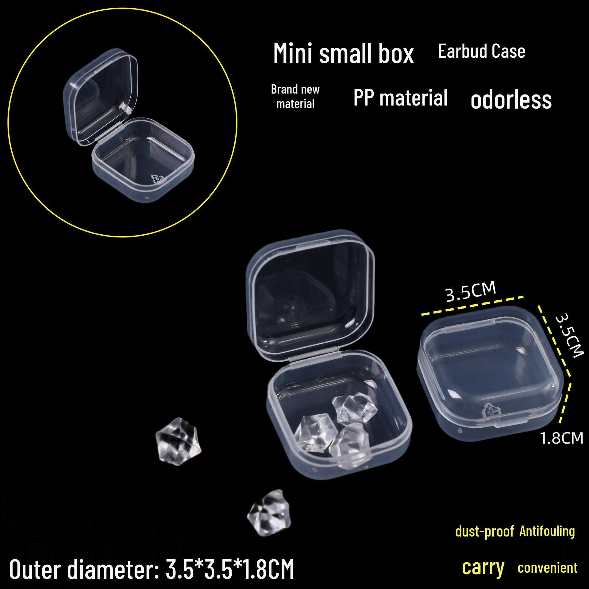 Clear PP Flip-Top Plastic Storage Box - Rectangular/Square