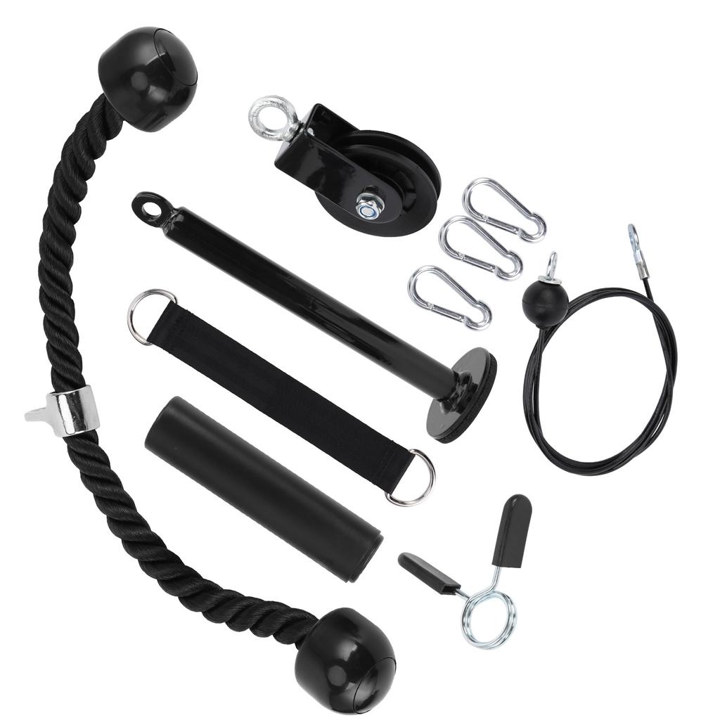 DIY Fitness Equipment Set Pulley Double End Pull Strap Arm Power Triceps Strength Training