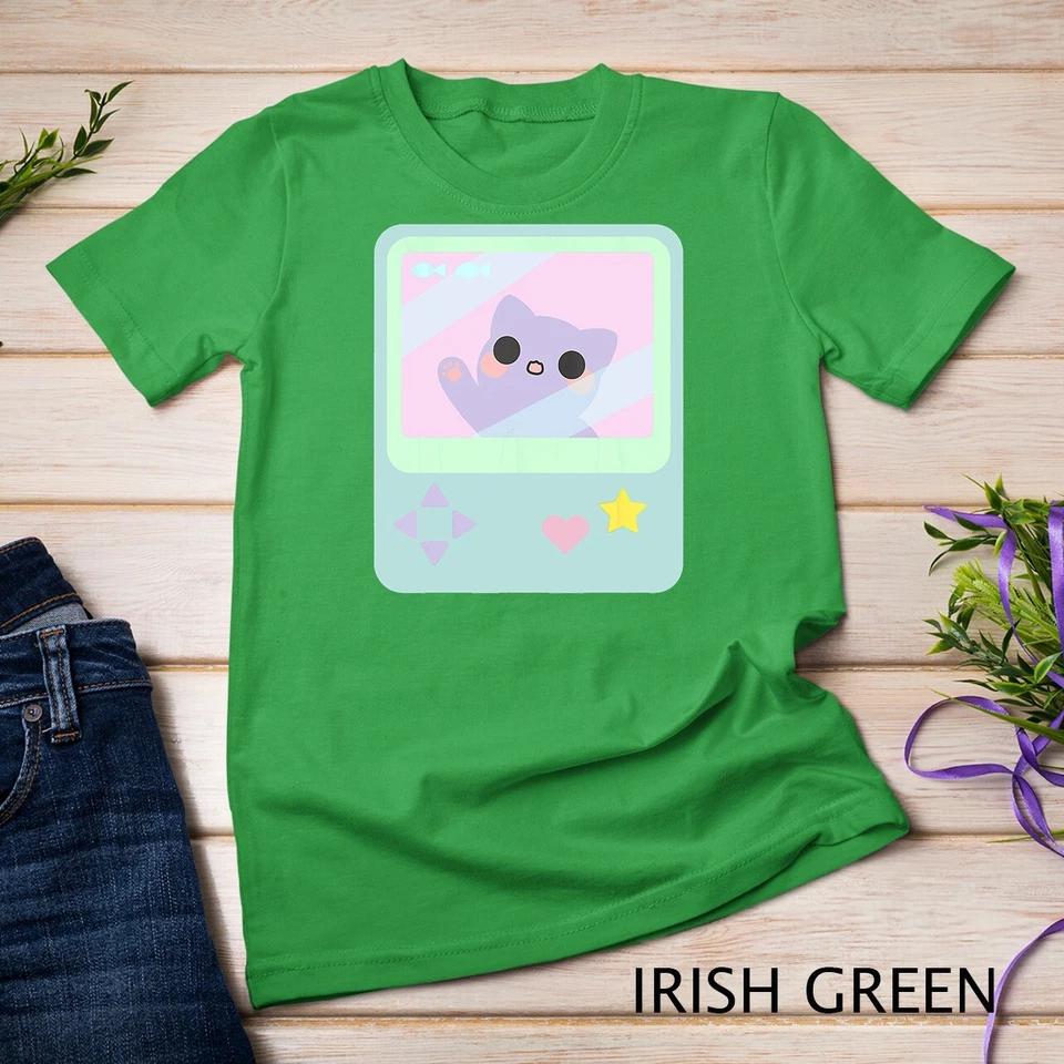 Super Kawaii Gamer Cat kitty Pastel Anime Inspired T-Shirt Unisex T-shirt 4 M