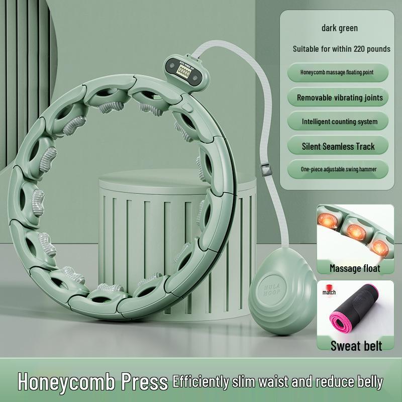 Song Yi Adjustable Weighted Hula Hoop with Smart Massage for Men & Women - Abdominal Tightening & No-Drop Design