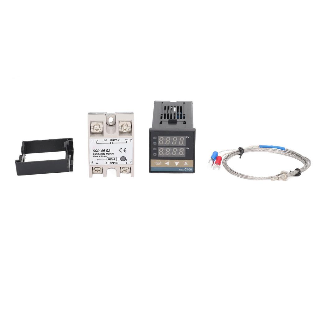 Digital PID Thermostat Kit Waterproof High Accuracy Professional PID REX C100 Temperature Controller for Farm 100V‑240V