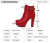 Fashion Women Shoes Fashion Short Boots Autumn Winter Sexy Platform Ankle Boots For Women Black Red Yellow White Lady Shoes Large 34-46