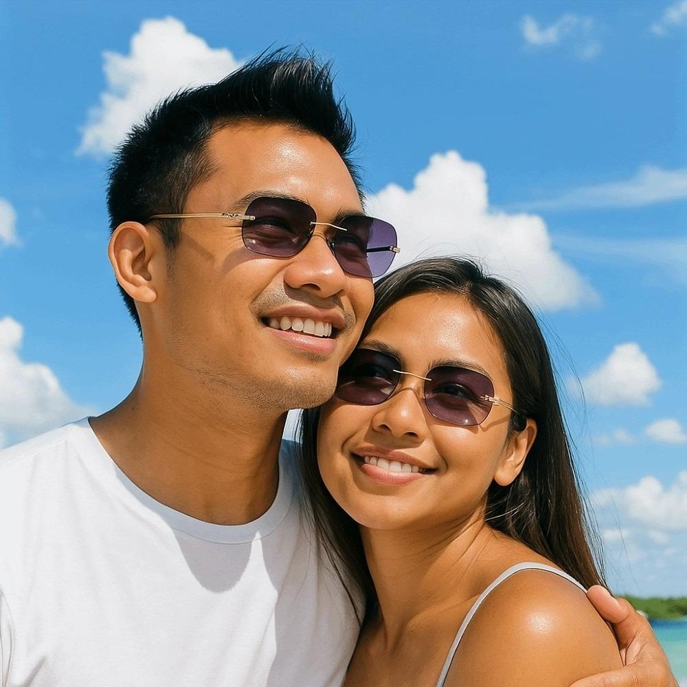 Zinc Zinc Alloy Men Polarized Sunglasses Lightweight Women Anti-UV Eyewear Anti Blue Light Glasses  Outdoor