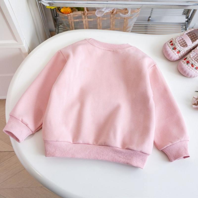 Roupa Infantil Estilo Coreano Moletom Feminino Inverno Nova Moda Crianças Desenho Animado Coelho 3D Moletom Primavera Outono Blusa Casual Uso Diário