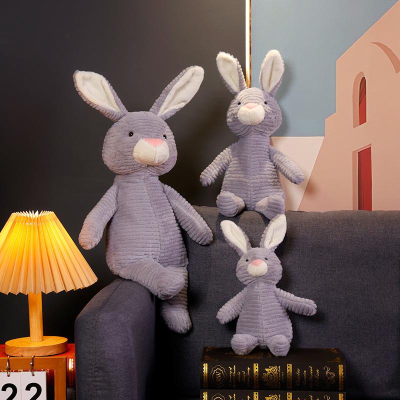New Soft Cute Striped Animal Series Cartoon Cute Corduroy Large Children'S Plush Toy Soothing Doll