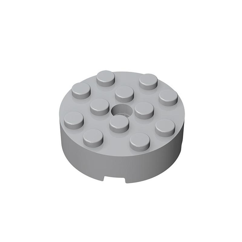 10PCS 87081 4×4 with axle hole cylinder Block Moc Color Accessories Compatible with Brick DIY Children's Toy Assembly