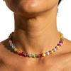 Rainbow Beaded Choker UV Reactive Stackable Necklace Bracelet Jewelry Color Shifting Beads Bracelet Necklace Neck Jewelry