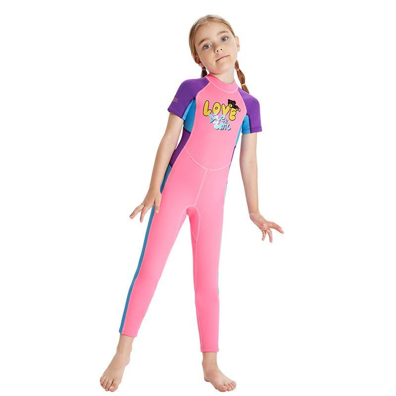 DIVESAIL 2.5mm Kids Full Wetsuit Snorkeling Surfing Winter Swimming Girls Thermal Dive Suit