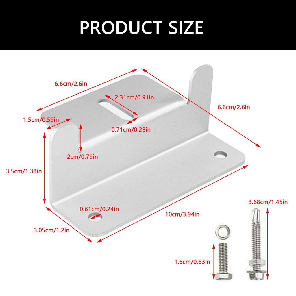 4pcs Practical Sturdy Aluminum Alloy Solars Panel Mounting Set Accessory for Campers and Boats Off Grids Applications