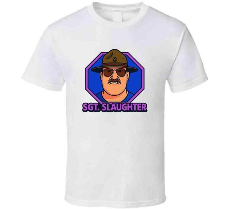 Sergeant Sgt Slaughter Retro Wrestling Cartoon Unisex T-Shirt S