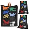 Wing Of Fire All Dragon Blanket Flannel Sofa Throw Blanket Portable for Couch Bedding Travel Throws Bedspread Quilt