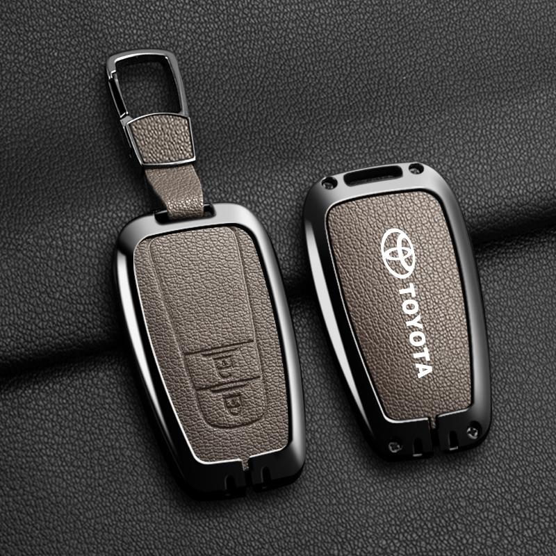 Zinc Alloy Car Key Case Full Cover Shell for Toyota Prius Camry Corolla CHR C-HR RAV4 Land Cruiser Prado Keychain Accessories