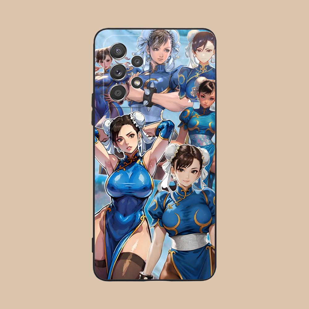 Street Fighter Chunli Phone Case for Samsung Galaxy A56 55 54 53 52 51 36 35 34 23 16 15 5G Colorful Cover Cover Luxury Pretty
