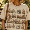Forest Animal T-shirt, Vintage Woodland Graphic Tee, Fox Rabbit Deer Hedgehog Shirt, Nature Lover Tee, Soft Unisex Crewneck