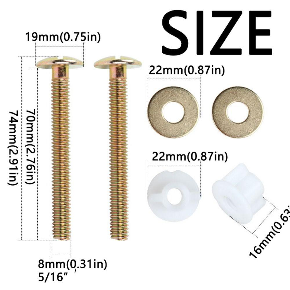 4Pcs Rubber Sealing Ring Toilet Bolts Creative Single Ball Expansion Screw Daily Use