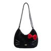 Bowknot Plush Soft Girl Backpack Pu Material Cartoon Shoulder Bag