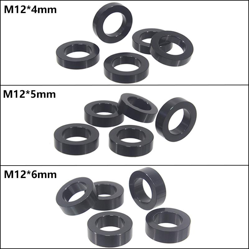 Bicycle Thru Axle Skewer Spacer M12x4mm/5mm/6mm/1.5mm/0.5mm MTB Fat Bike Shaft Skewer Washer Bike Hub Skewer Flat Spacer Washer
