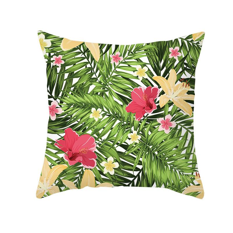 Ins Summer Green Plant Pillow Cover New Watercolor Pineapple Sofa Cushion Cover Home Supplies Pillow