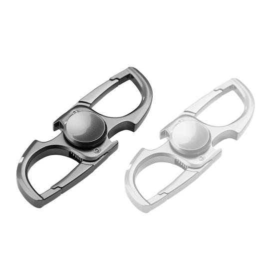 Car Keychain Heavy-Duty Metal Keychain Fidget Spinner with Bottle Opener 3-in-1 Stress Relief Multi-Functional Portable Key Ring Tool