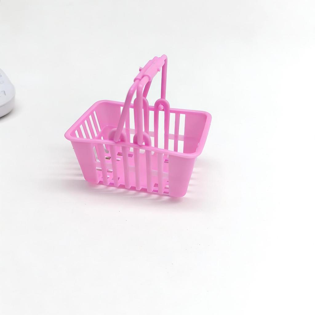 Miniature Single Handle Shopping Basket Dollhouse Accessory
