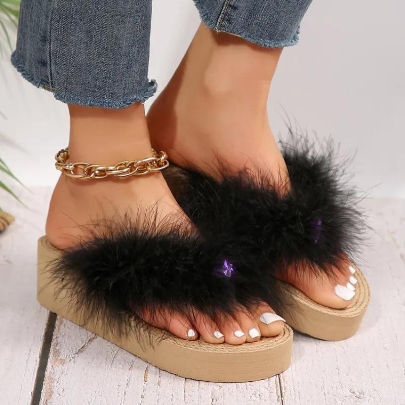Fashion Summer Women Slippers Thick Womens Warm Slippers Size 9 Flip Flop House Slippers for Women Sandals Sandalias De Mujer