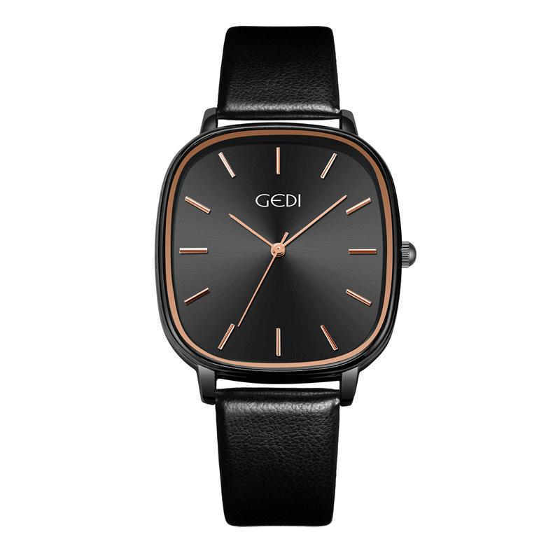 Couple Retro Literary Simple Waterproof Women Oval Disc Belt Quartz Watch