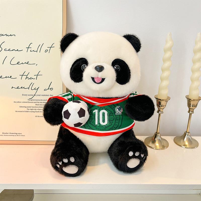 Coppa Mondiale di Calcio Peluche Panda per Bambini Morbido Animale Coperta Regalo