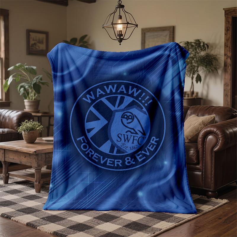 Sheffield Wednesday Theme Fleece Blanket Cozy Soft Plush Blanket For Bedroom Couch Travel