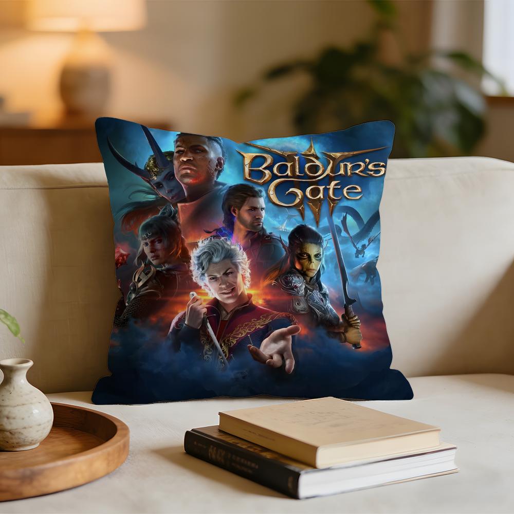 Baldurs Gate 3 Astarion Cushion Cover Short Plush Pillowcase for Bed Sofa Carwashable