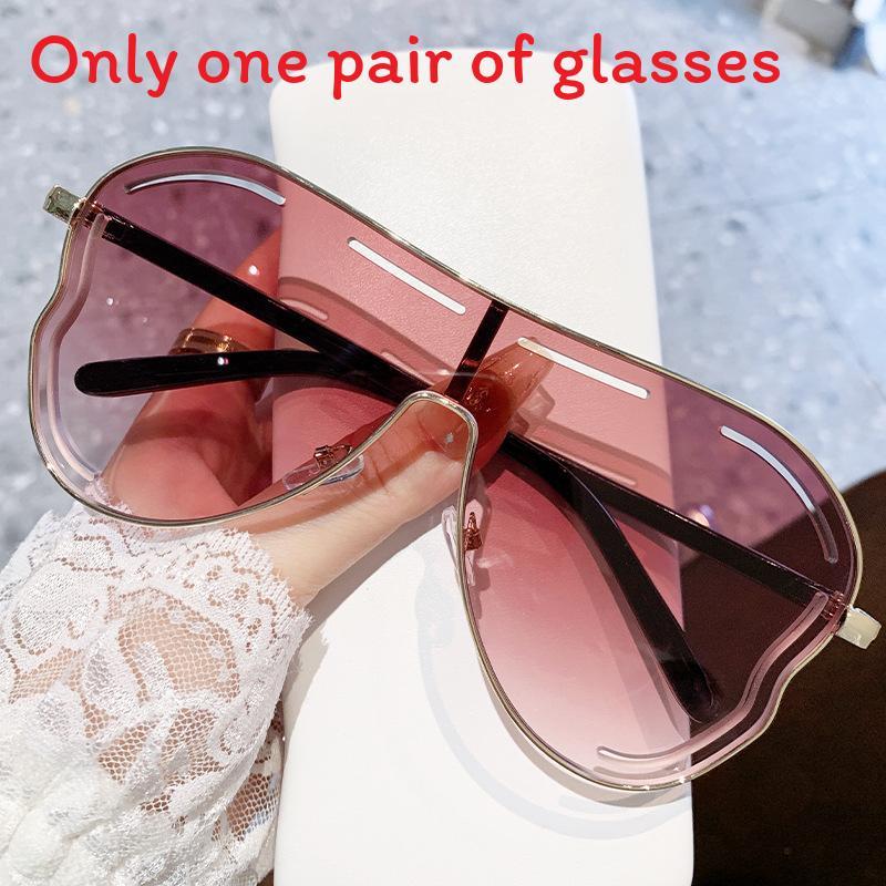 Geometric Metal Sunglasses With Uv400 Protection For Fashionable Outings And Parties