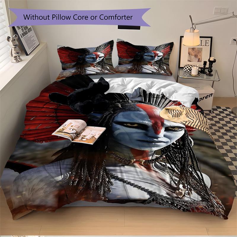 Alien Warrior Fantasy Art Print 3Pcs Bedding Setduvet Cover With 2 Bedropillowcase Home Birthday Gift