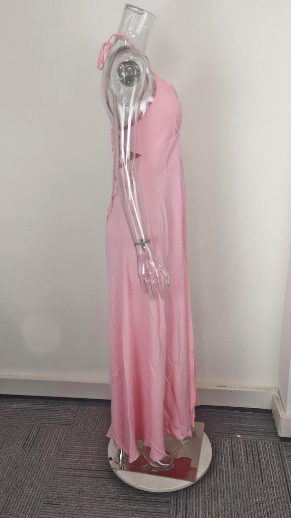 2026 Spring European American Women's Sexy Spaghetti Strap Ruffle Hem Dress