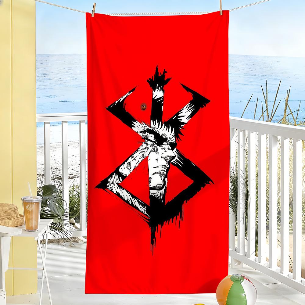 Abenteuer-Anime B-Berserk Handtuch Trocknen Badetuch Anwendbar Für Leichtes Schwimmen Camping Yoga Strand Aus