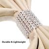 10Pcs Rhinestone Hollow Out Napkin Rings, Napkin Holders for Wedding, Holiday Party, Hotel & Catering Events