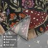 Hippie Witchy Moth Tapestry, Moon Mushroom Aesthetic Floral Wall Art, Mystic Moon Phase Decor For Living Room Bedroom Home