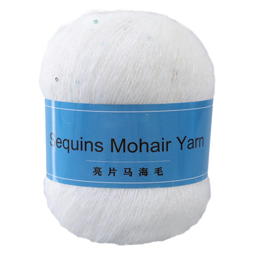 Sequins Beaded Yarn for Hand Knitting and Crocheting Soft Warm and Versatile Fluffiness Cozy for Hats Gloves Shawls