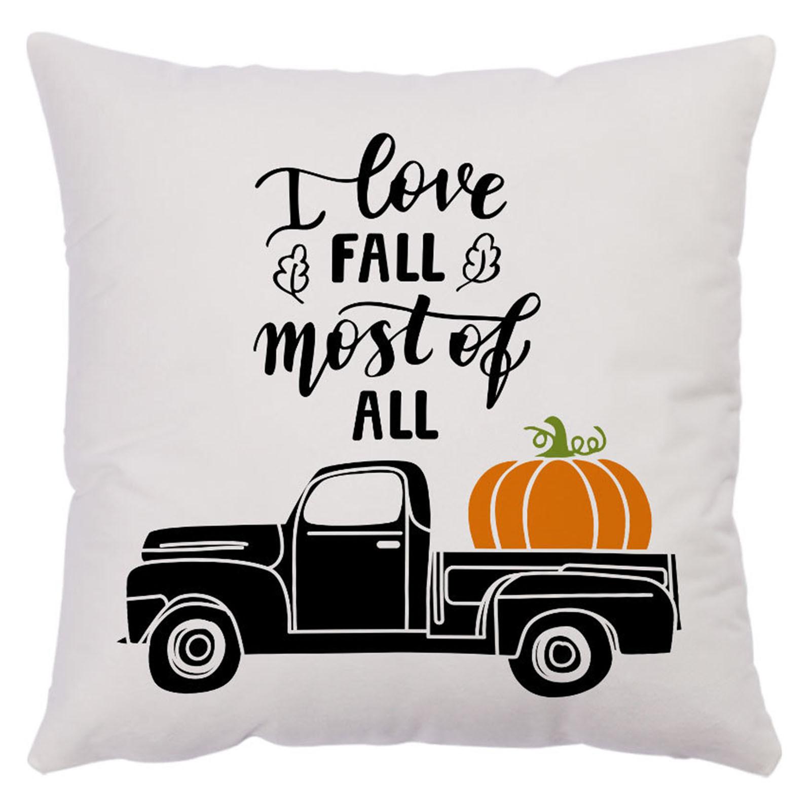 

Fall Cushion Cover Thanksgiving Day Pillowcase Cushion Case Home Decoration Short Plush Cushion Cover 18 X 18 Inches
