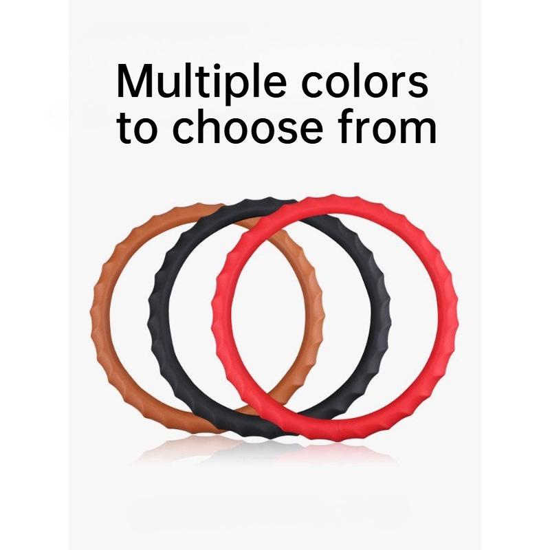 Universal Sports Car Steering Wheel Cover All Season Anti-Slip Leather Handle Cover for Vehicle Steering Wheels & Accessories