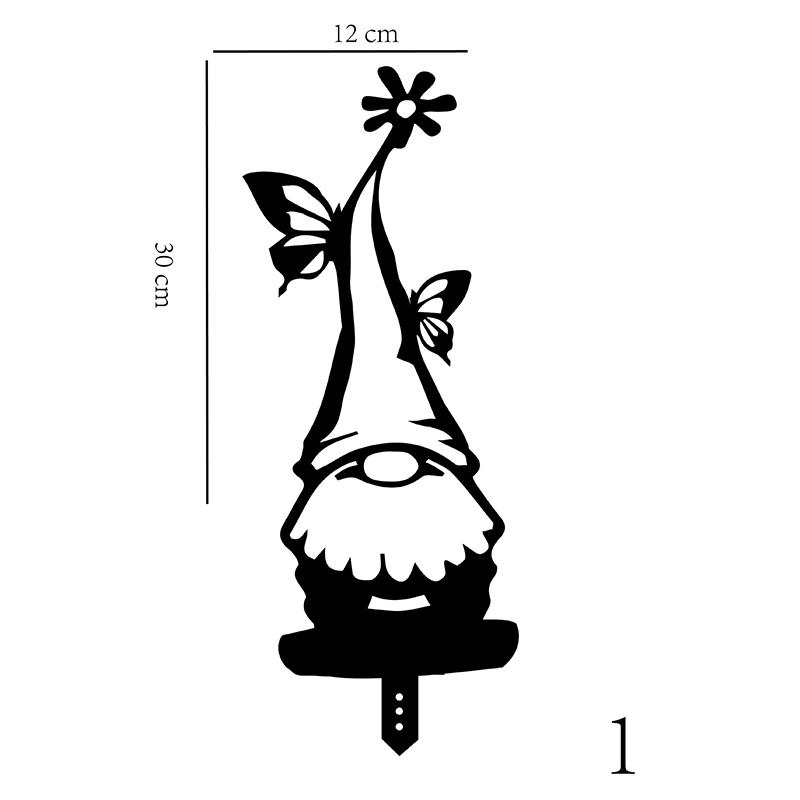 Акриловая ветка Гном Садовое украшение Знак Домашний газон Двор Декор Искусство Скульптура Садовая статуя Пасхальное весеннее украшение Хэллоуин