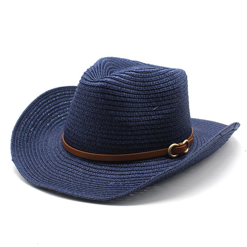 Western Cowboy Hat British Jazz Lady Big Eaves Mountaineering Hat Summer Knitted Cool Hat Internet Celebrity