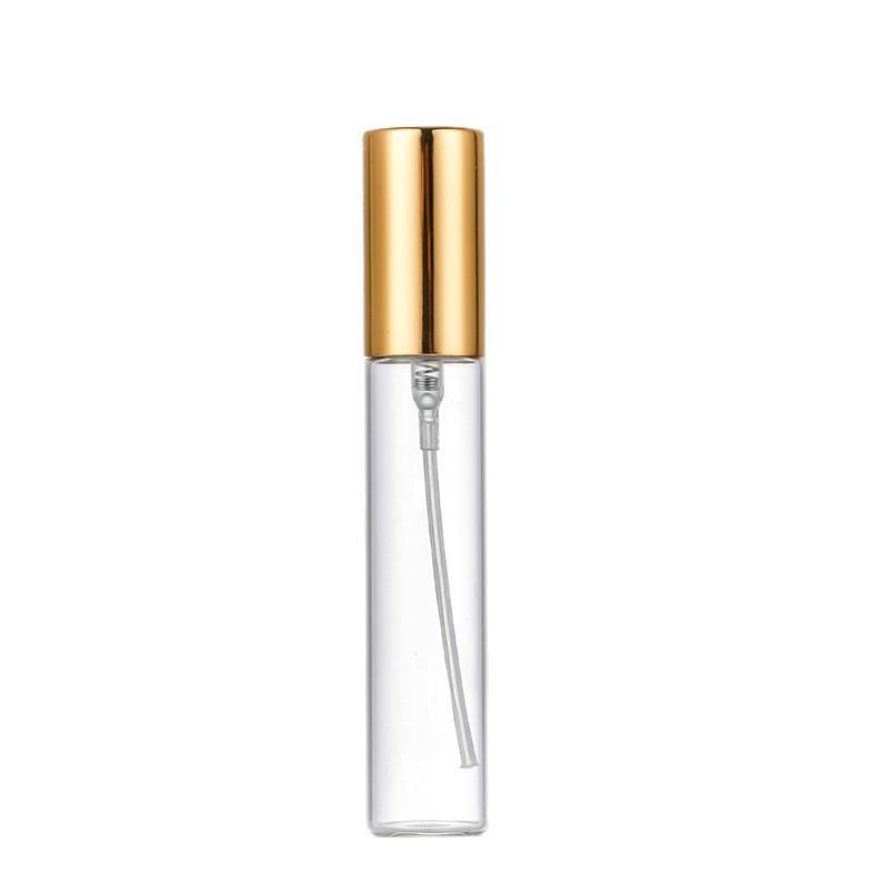 10ml Portable Glass Perfume Spray Bottle - Transparent Refillable Floral Water Bottle